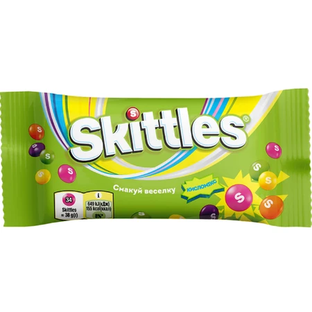 Цукерки драже Skittles Кисломікс, 38 г: ціни та характеристики