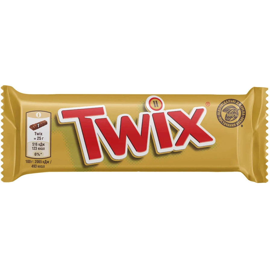 Батончик Twix в молочном шоколаде 50 г: цены и характеристики