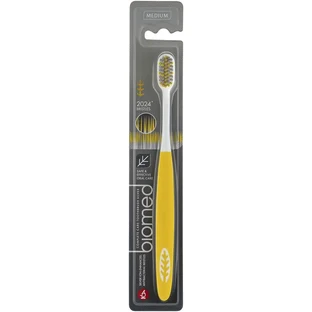 Зубная щетка BioMed Silver с ионами серебра Средняя Желтая 1 шт