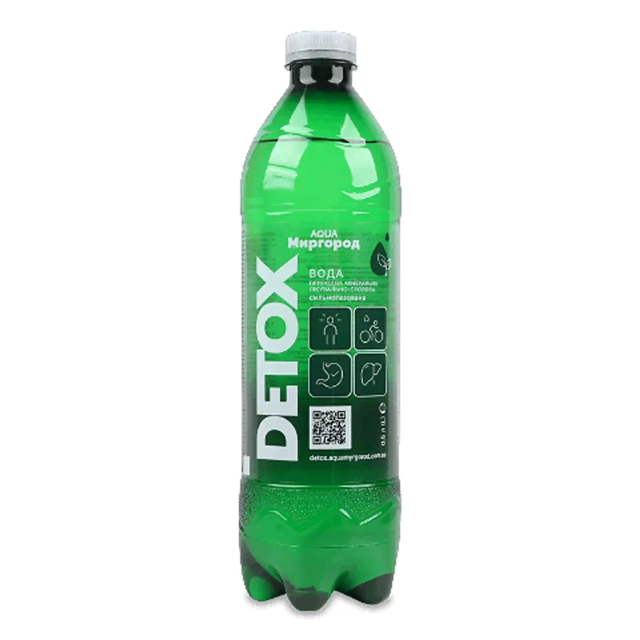 Вода мінеральна Aqua Миргород Detox сильногазована 0,5л: ціни та характеристики
