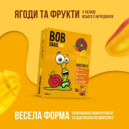 Конфеты Bob Snail Roll натуральные манго, 100 г: цены и характеристики
