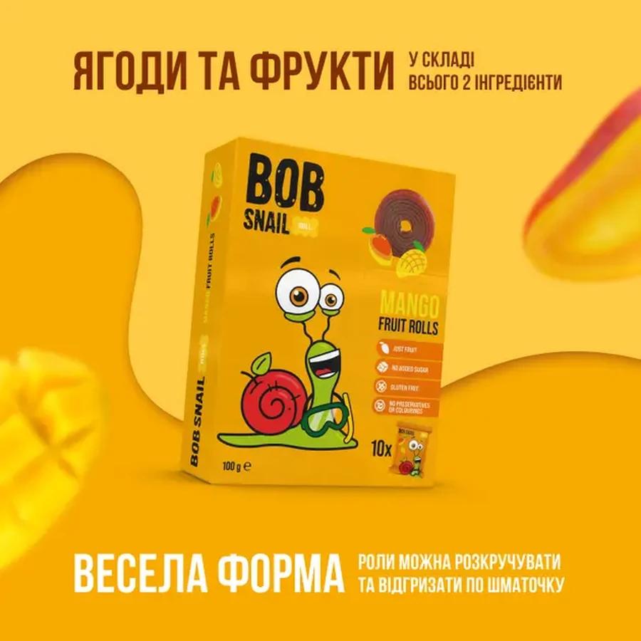 Конфеты Bob Snail Roll натуральные манго, 100 г: цены и характеристики