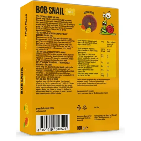 Конфеты Bob Snail Roll натуральные манго, 100 г: цены и характеристики