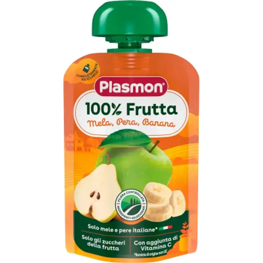 Пюре детское Plasmon Яблоко, груша, банан 100 г: цены и характеристики