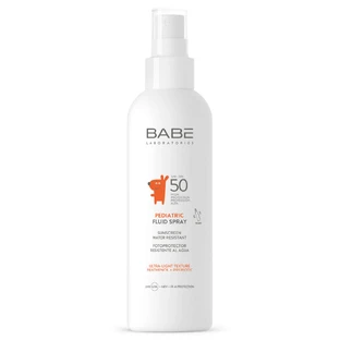 Флюид-спрей детский Babe Laboratorios Pediatric солнцезащитный SPF 50 с пантенолом и пребиотиком 200 мл