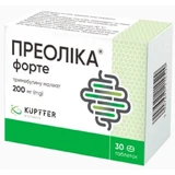Преолика форте таблетки по 200 мг №30 (10х3)
