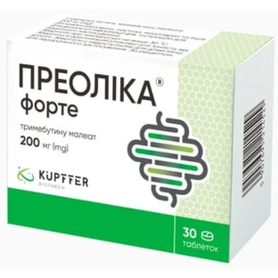 Преолика форте таблетки по 200 мг №30 (10х3)