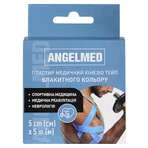 Пластырь медицинский кинезио тейп Angelmed голубой размер 5 м х 5 см, 1 шт: цены и характеристики