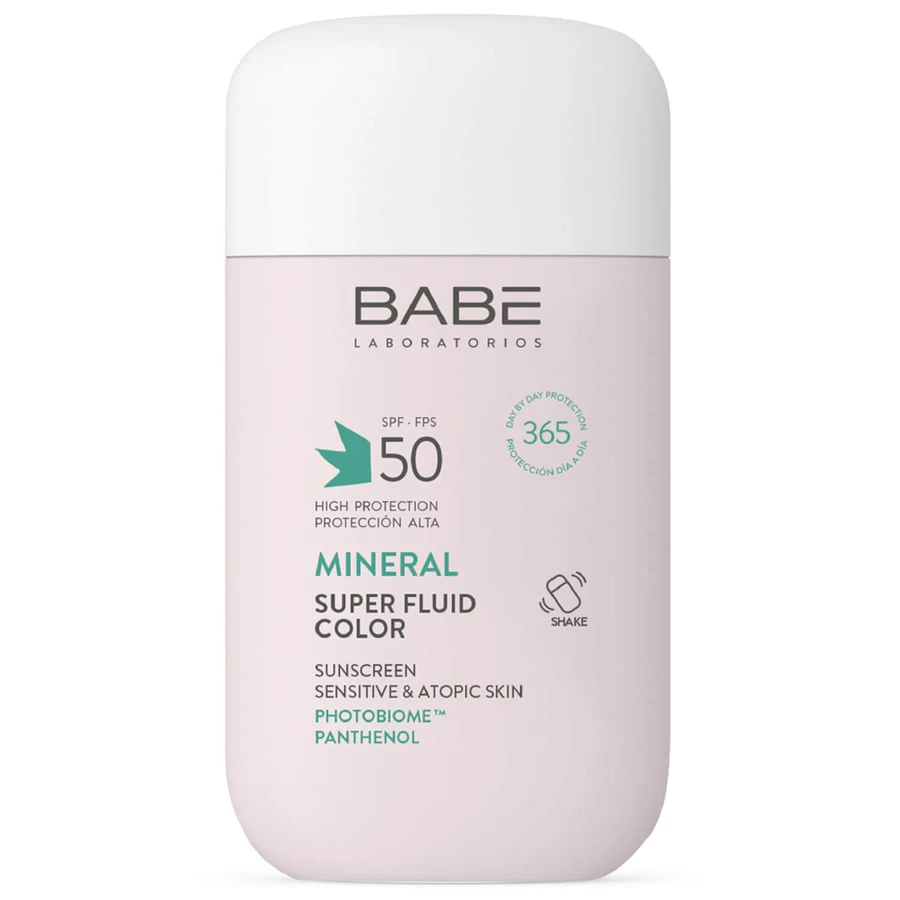 Солнцезащитный минеральный флюид BABE Laboratorios Mineral Super Fluid SPF 50 с тонирующим эффектом для чувствительной и атопичной кожи 50 мл: цены и характеристики