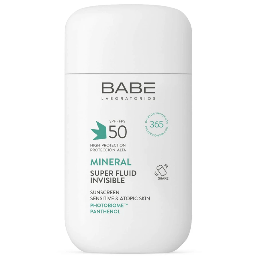 Солнцезащитный минеральный флюид BABE Laboratorios Mineral Super Fluid Invisible SPF 50 для чувствительной и атопичной кожи 50 мл: цены и характеристики
