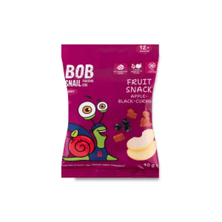 Снек Bob Snail Baby для дітей з 12 місяців Яблуко-Чорна смородина, 40 г: ціни та характеристики