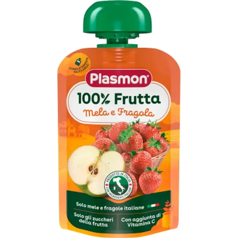Детское пюре Plasmon Яблоко, клубника 100 г: цены и характеристики