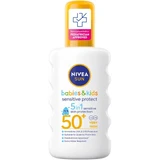 Дитячий сонцезахисний спрей NIVEA Sun Babies & Kids Захист для чутливої шкіри SPF 50+ 200 мл