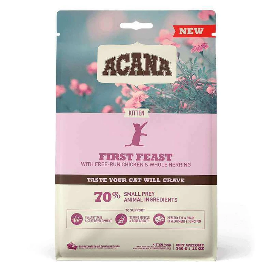 Acana First Feast – Сухой корм с курицей и селёдкой для котят; 340 г: цены и характеристики
