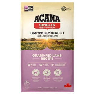 Acana Grass-Fed Lamb - Сухой корм с ягненком для собак всех пород на всех стадиях жизни с чувствительным пищеварением; 11,4 кг
