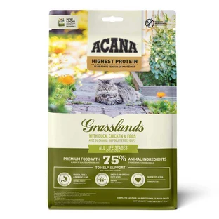 Acana Grasslands Cat - Сухий корм із м'ясом качки, курки та яйцями для котів різного віку; 340 г
