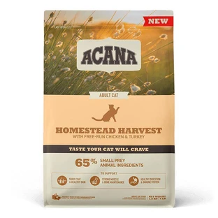 Acana Homestead Harvest – Сухий корм з куркою, індичкою і качкою для котів; 1,8 кг
