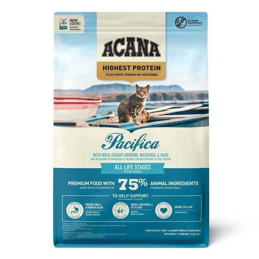 Acana Pacifica Cat - Сухий корм з оселедцем, макреллю та хеком для котів різного віку; 1,8 кг: ціни та характеристики