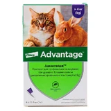 Advantage (Адвантейдж) by Elanco - Противопаразитарные капли Адвантейдж от блох для кошек и кролей (1 пипетка); від 4 кг