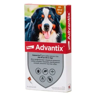 Advantix (Адвантикс) by Elanco - Капли от блох и клещей для собак (1 пипетка); 40-60 кг