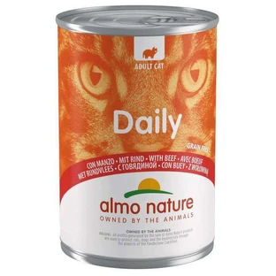 Almo Nature (Альмо Натюр) Daily Cat Adult Beef - Повнораціонний консервований корм з яловичиною для дорослих котів; 400 г