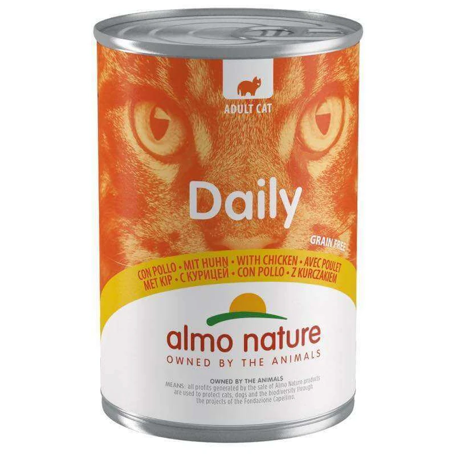 Almo Nature (Альмо Натюр) Daily Cat Adult Chicken - Повнораціонний консервований корм з куркою для дорослих котів; 400 г: ціни та характеристики