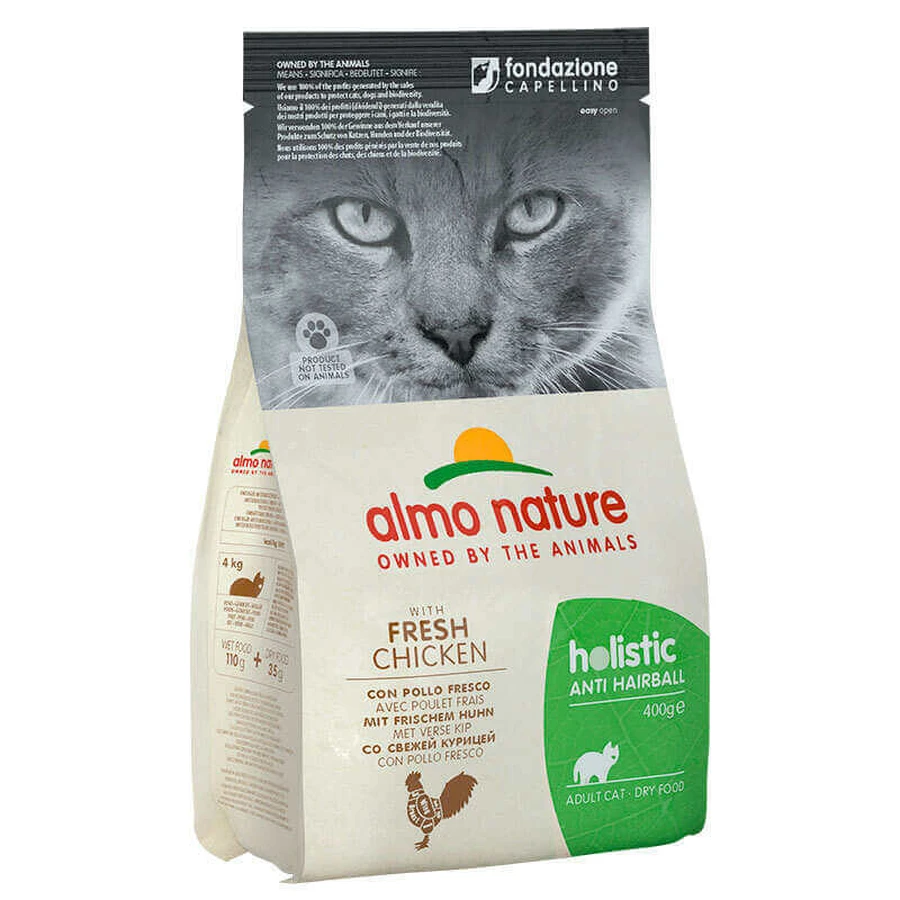 Almo Nature (Альмо Натюр) Holistic Cat Fresh Chicken anti Hairball - Сухий корм з куркою для виведення шерсті у котів; 400 г: ціни та характеристики