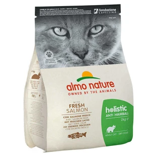 Almo Nature (Альмо Натюр) Holistic anti Hairball Cat Fresh Salmon - Сухой корм с лососем для выведения шерсти у кошек; 2 кг