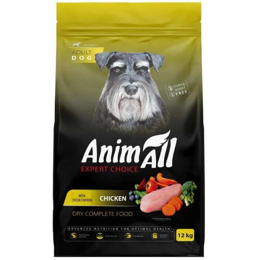 AnimAll Expert Choice - Сухий корм зі свіжою куркою для собак; 12 кг: ціни та характеристики