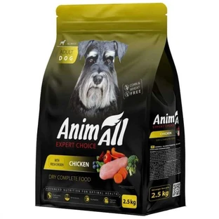 AnimAll Expert Choice - Сухий корм зі свіжою куркою для собак; 2,5 кг