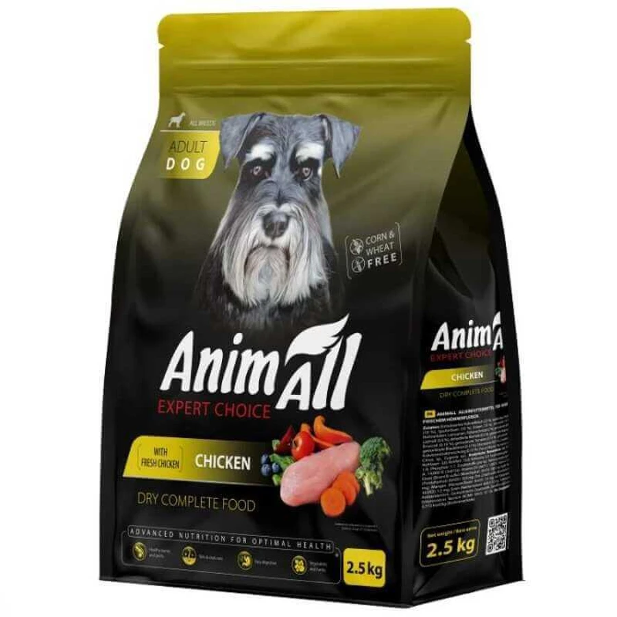 AnimAll Expert Choice - Сухий корм зі свіжою куркою для собак; 2,5 кг: ціни та характеристики
