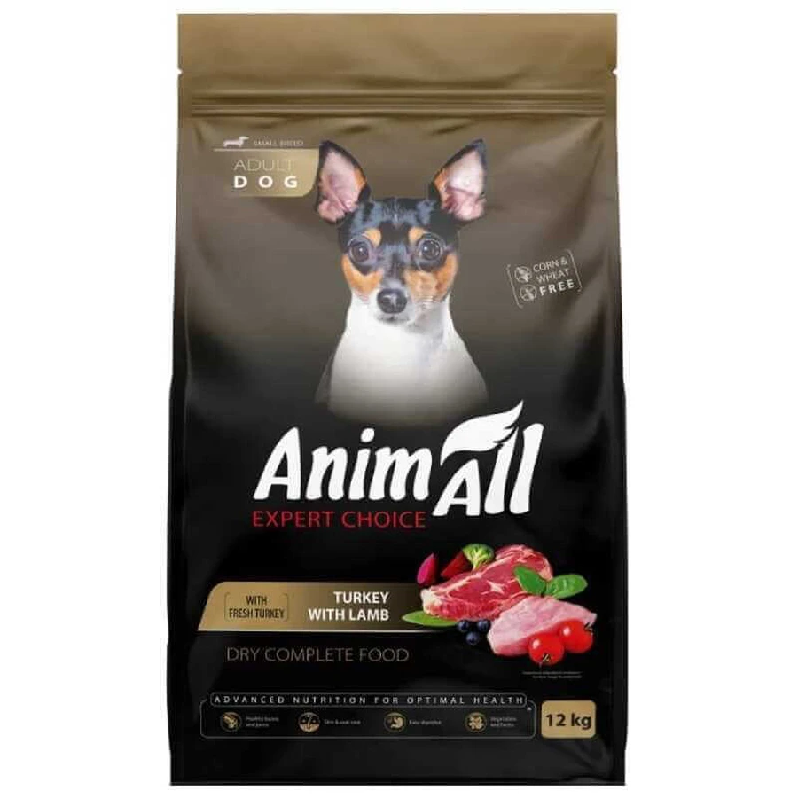AnimAll Expert Choice - Сухий корм зі свіжою індичкою та ягням для собак малих порід; 12 кг: ціни та характеристики