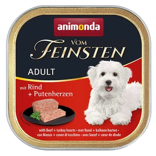 Animonda (Анімонда) Vom Feinsten Adult with Beef Turkey hearts – Консервований корм з яловичиною та індичкою для собак (паштет); 150 г
