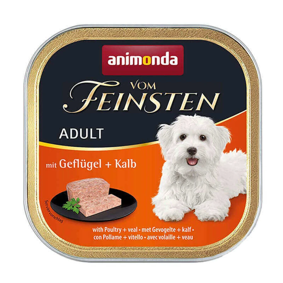 Animonda (Анімонда) Vom Feinsten Adult with Poultry Veal – Консервований корм з птицею та телятиною для собак (паштет); 150 г: ціни та характеристики