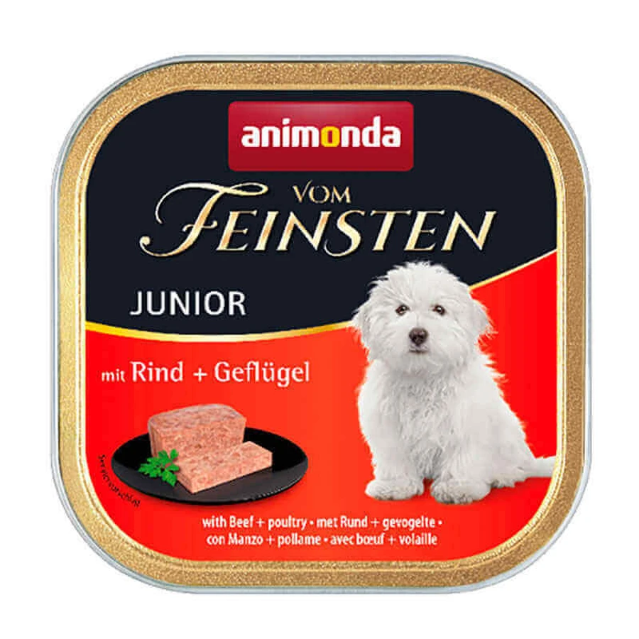 Animonda (Анімонда) Vom Feinsten Junior - Консервований корм у вигляді паштету з м'ясом курки і яловичиною для цуценят; 150 г: ціни та характеристики