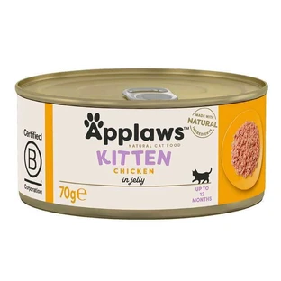 Applaws (Апплавс) Natural Cat Food Kitten - Натуральний вологий корм з куркою для кошенят, банка (шматочки в желе); 70 г