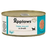 Applaws (Апплавс) Natural Cat Food Tuna Fillet - Натуральный влажный корм с филе тунца для котов, банка (кусочки в бульоне); 70 г