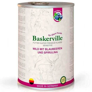Baskerville (Баскервиль) Sensitive Wild Mit Blaubeeren und Spirulina - Консервы для собак с олениной, черникой и спирулиной; 400 г