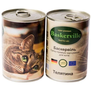 Baskerville (Баскервиль) Консервы для котов с телятиной; 400 г
