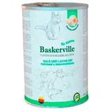 Baskerville (Баскервиль) Консервированный корм класса холистик с телятиной и лососем, с пастернаком и кресс-салатом для взрослых котов; 400 г