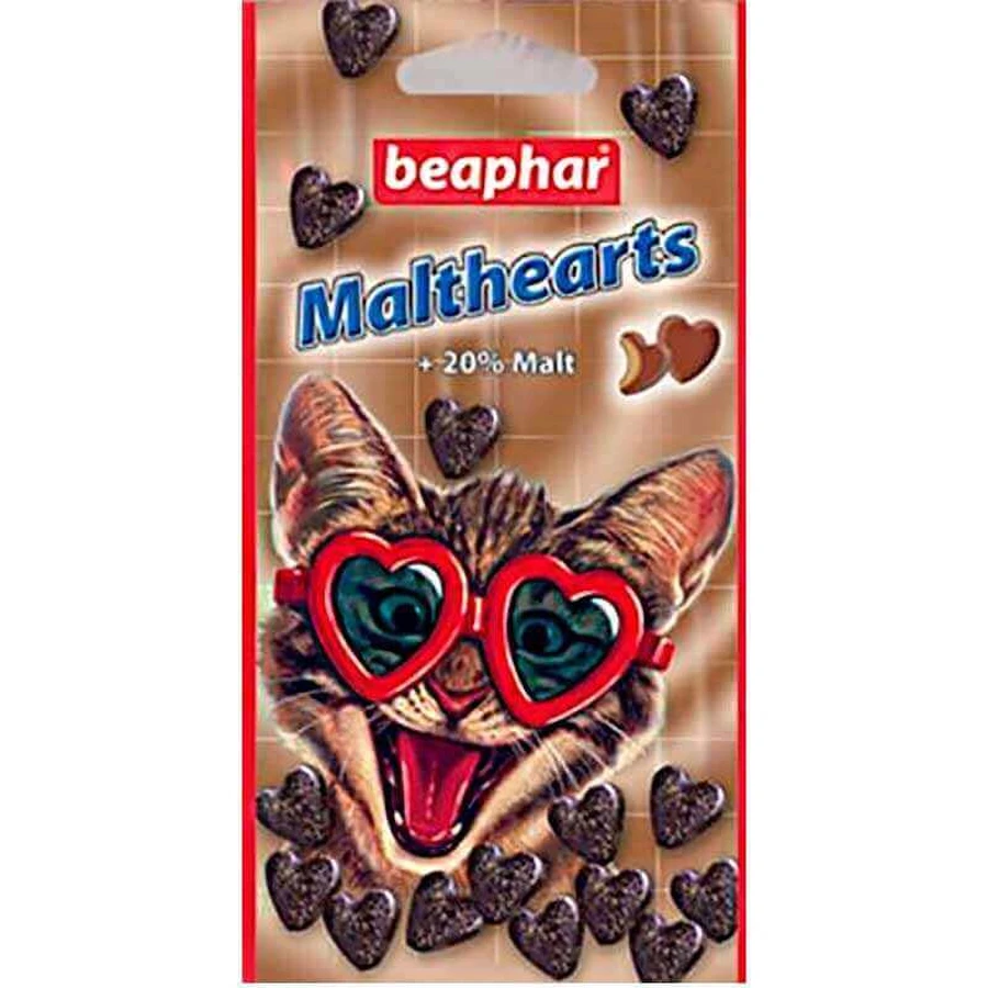 Beaphar (Беафар) Malthearts - Лакомство Подушечки с мальт пастой для выведения шерсти из желудка котов; 150 шт.: цены и характеристики