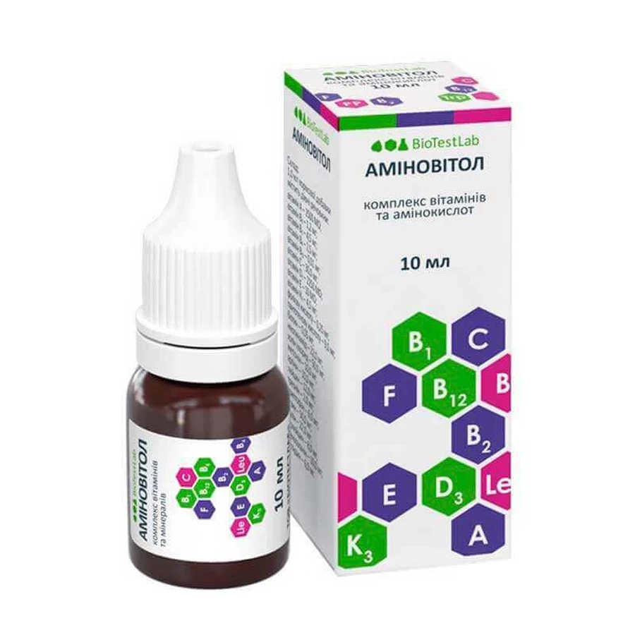 BioTestLab (БиоТестЛаб) Аміновітол - Витаминно-минеральный комплекс для кошек, собак, грызунов и птиц; 10 мл: цены и характеристики
