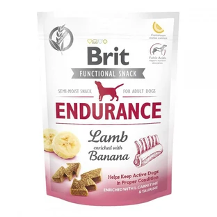 Brit Care (Бріт Кеа) Dog Functional Snack Edurance Lamb – Функціональні ласощі з ягням і бананом для дорослих активних собак всіх порід; 150 г
