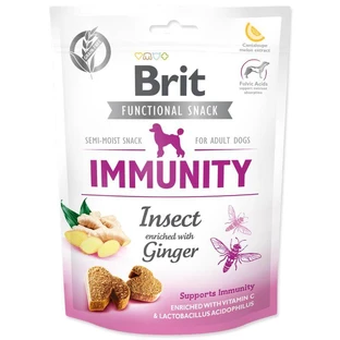 Brit Care (Брит Кеа) Dog Functional Snack Immunity Insect – Функциональное лакомство с насекомыми и имбирем для иммунитета взрослых собак всех пород; 150 г