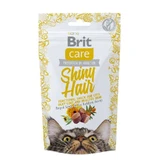 Brit Care Cat Functional Snack Shiny Hair – Функциональное лакомство с лососем для красивой кожи и шерсти у взрослых кошек; 50 г