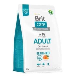 Brit Care Dog Grain-free Adult Small and Medium Salmon - Сухой беззерновой корм с лососем для собак малых и средних пород; 3 кг