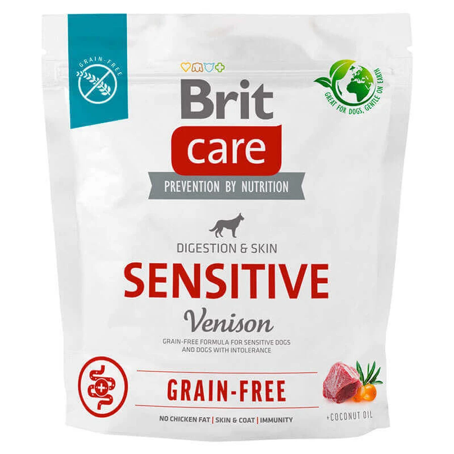 Brit Care Dog Grain-free Sensitive - Сухой беззерновой корм с олениной для собак с чувствительным пищеварением; 1 кг: цены и характеристики