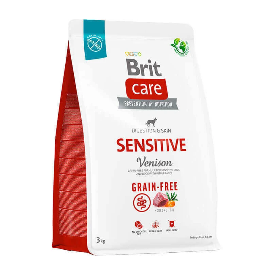 Brit Care Dog Grain-free Sensitive - Сухой беззерновой корм с олениной для собак с чувствительным пищеварением; 3 кг: цены и характеристики