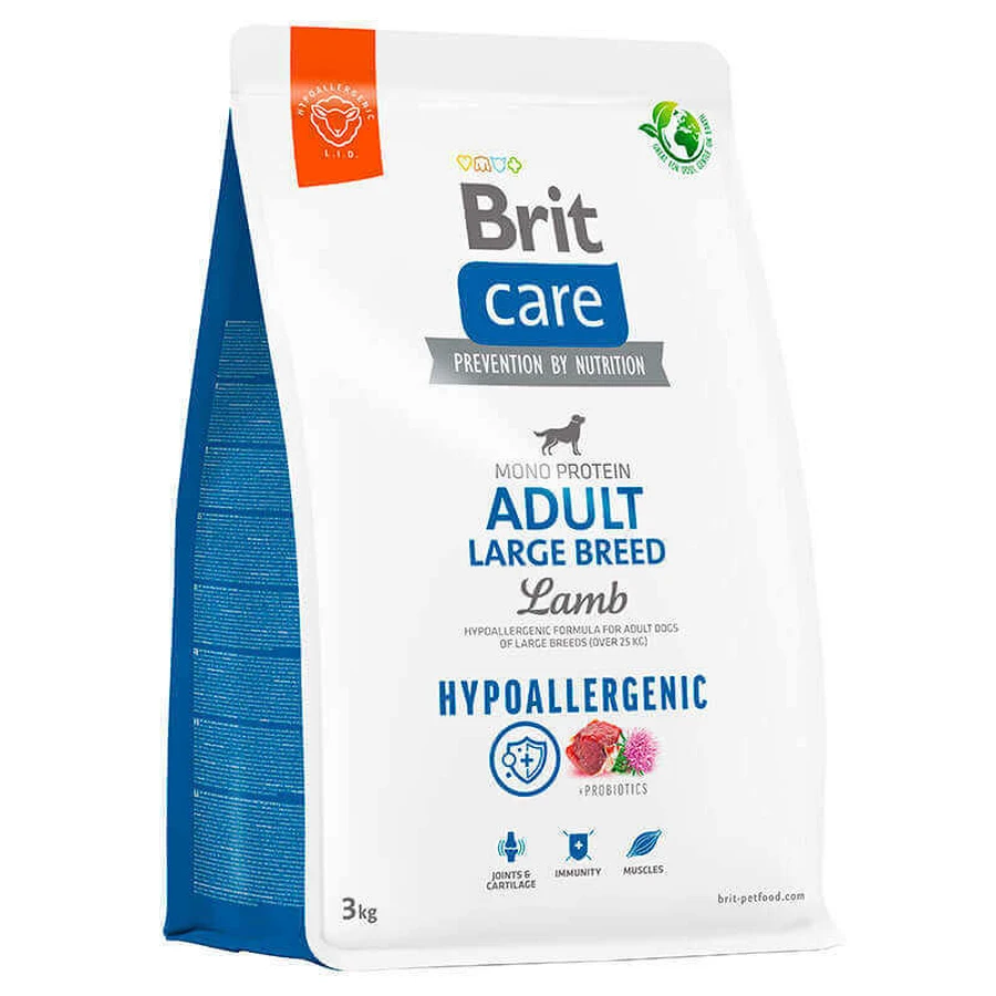 Brit Care Dog Hypoallergenic Adult Large Breed - Сухой гипоаллергенный корм с ягненком для взрослых собак больших пород; 3 кг: цены и характеристики