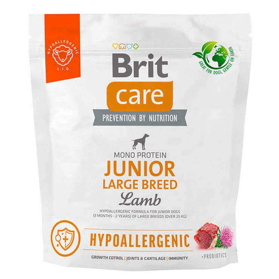 Brit Care Dog Hypoallergenic Junior Large Breed - Сухой корм с ягненком для молодых собак больших пород; 1 кг: цены и характеристики